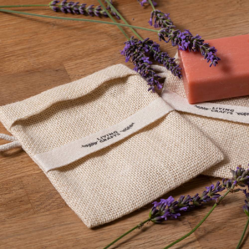 LIVING CRAFTS MATERA - Seifensäckchen, 2er Pack - Natural