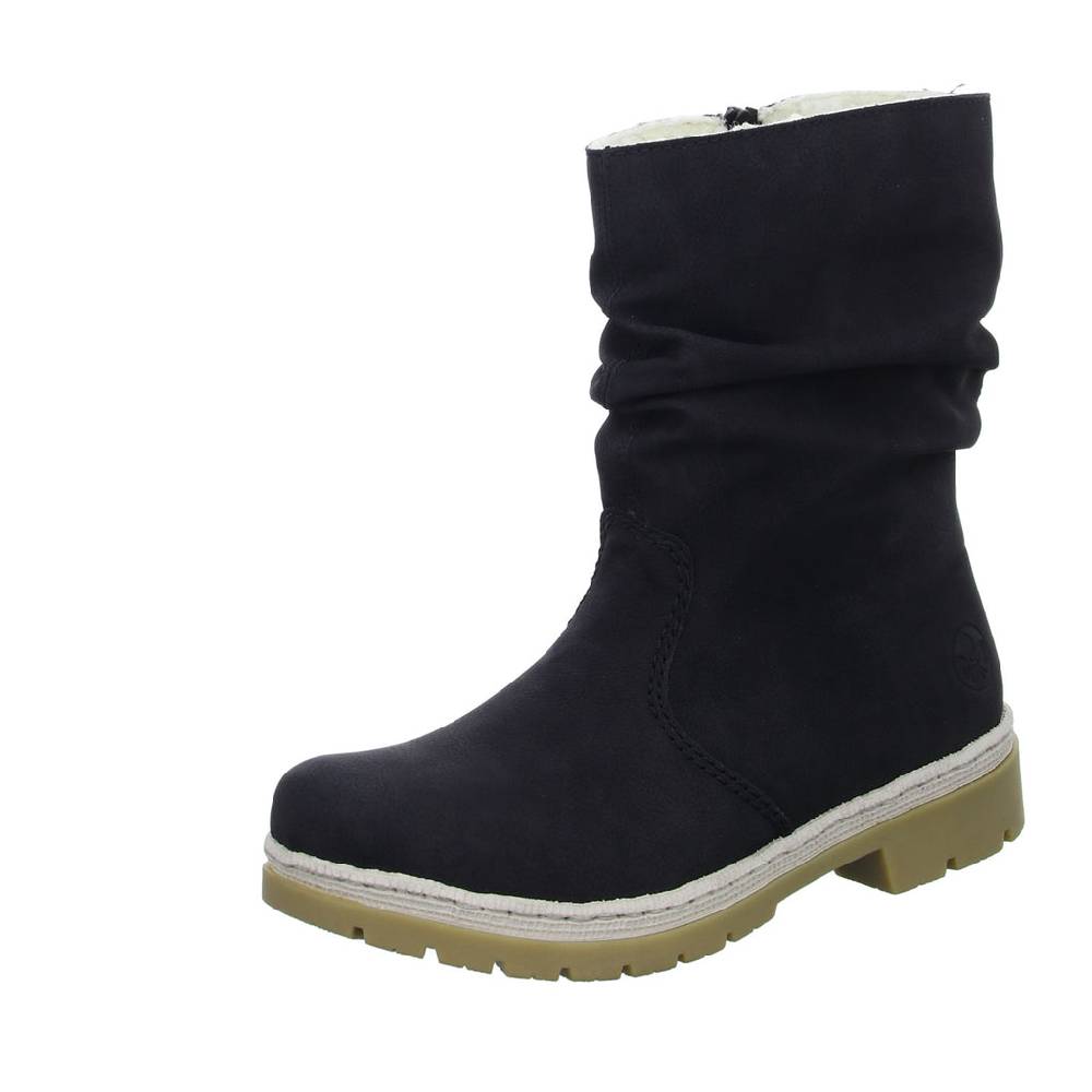 Rieker Schlupf-/Reißverschlußstiefelette Warmfutter bis 35mm Absatz (casual)
