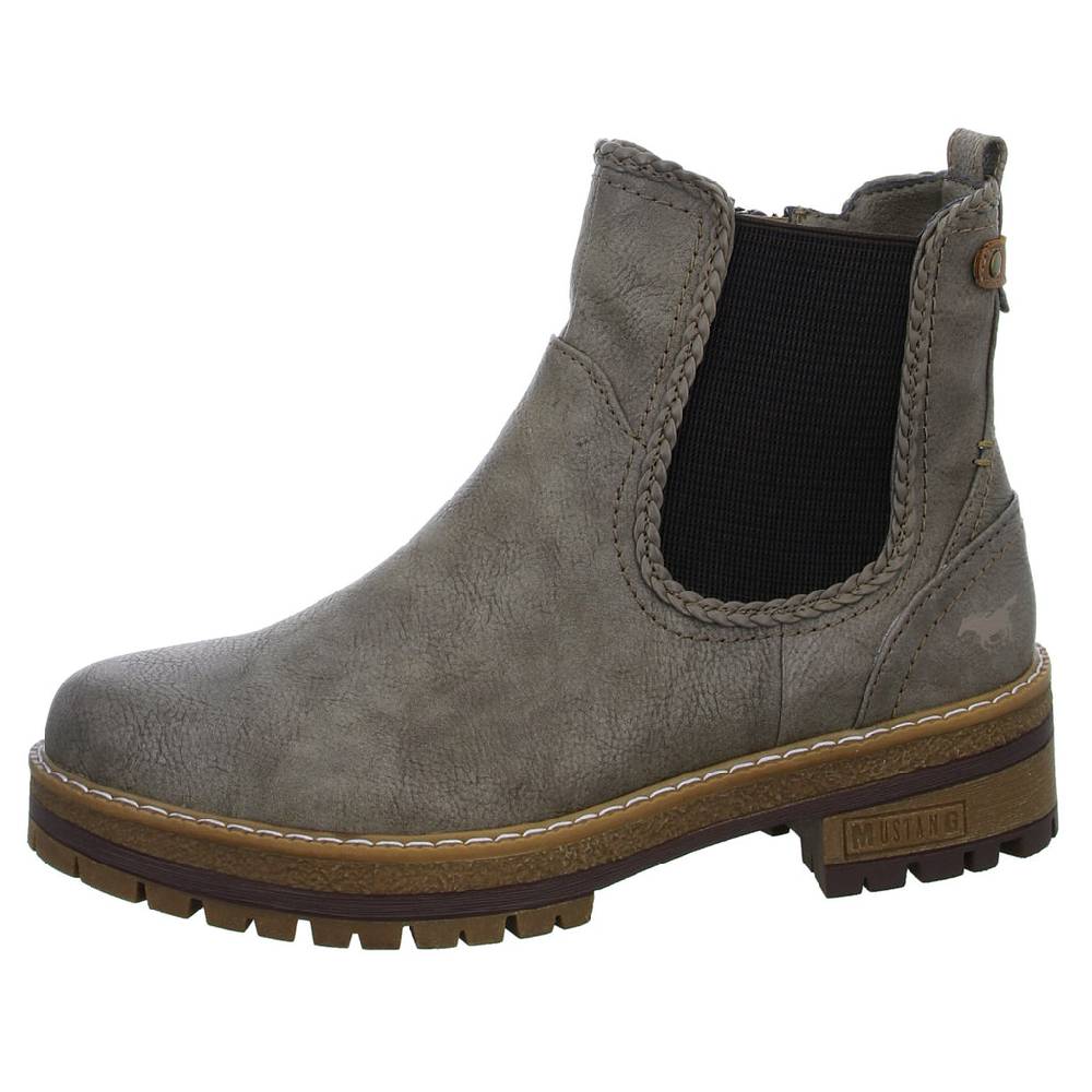 MUSTANG Schlupf-/Reißverschlußstiefelette Warmfutter Bis 35mm Absatz (casual)