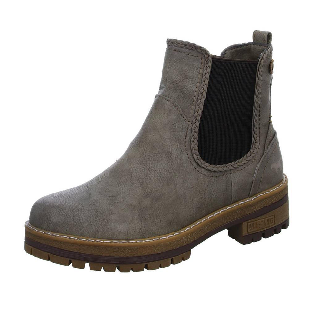 MUSTANG Schlupf-/Reißverschlußstiefelette Warmfutter bis 35mm Absatz (casual)