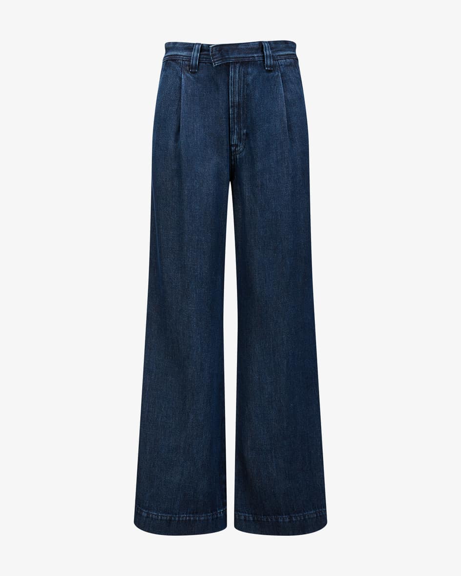 7 For All Mankind Pleated Jeans Wide Leg