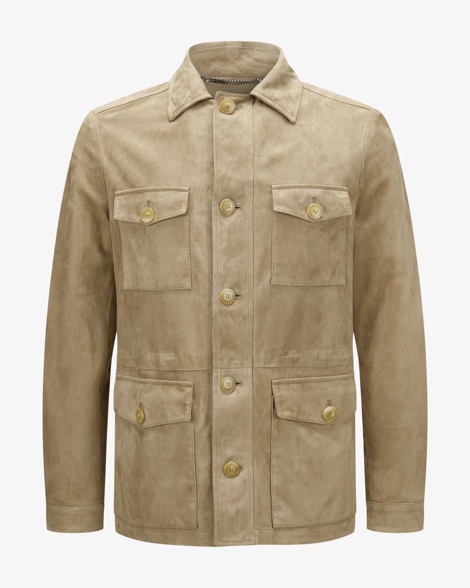 Canali Leder-Shirtjacket