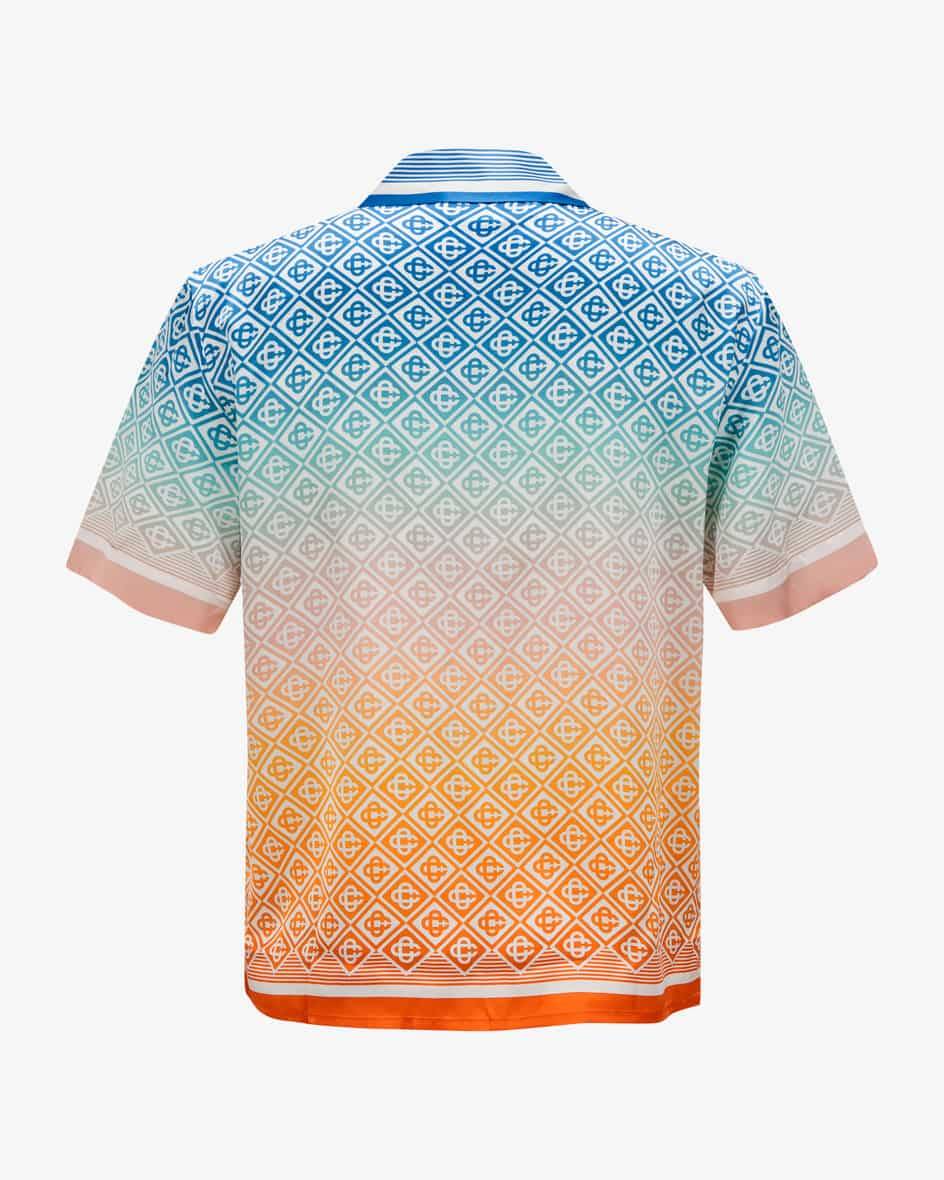 Casablanca Cuban Collar Short Sleeve Seidenhemd