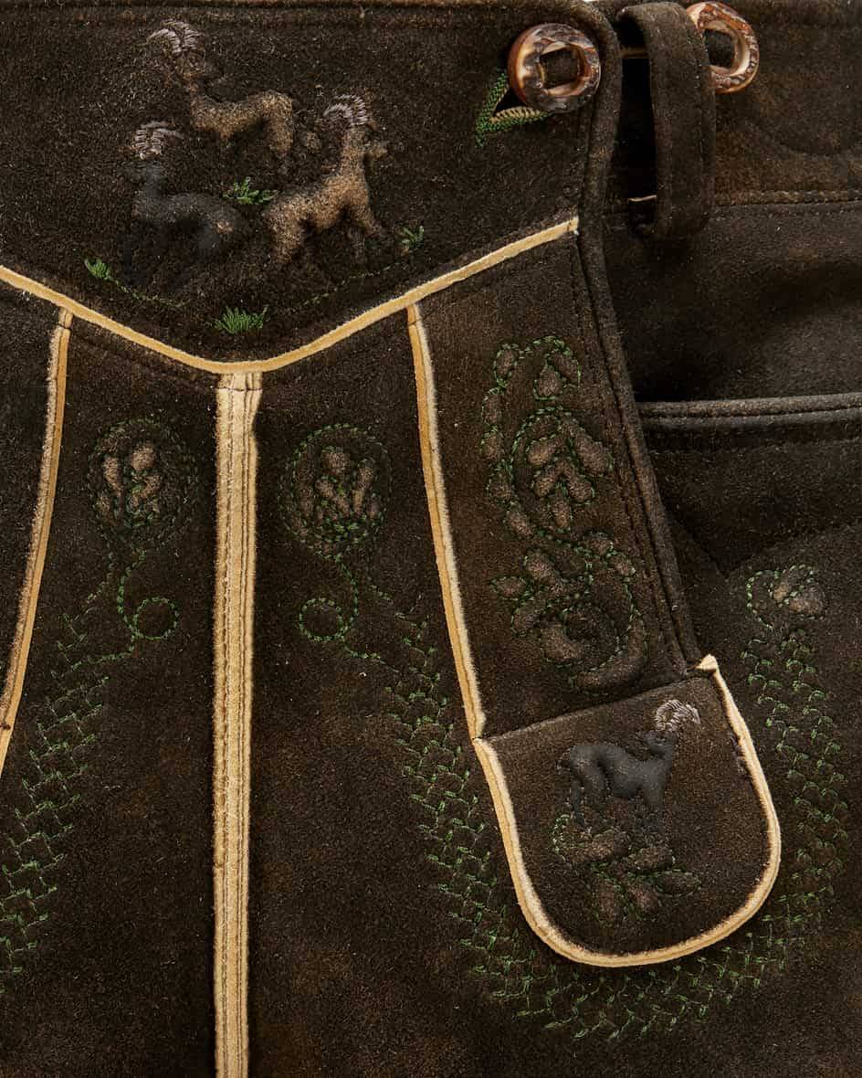 Meindl Gamsleiten Trachten-Kniebundhose Aus Hirschleder