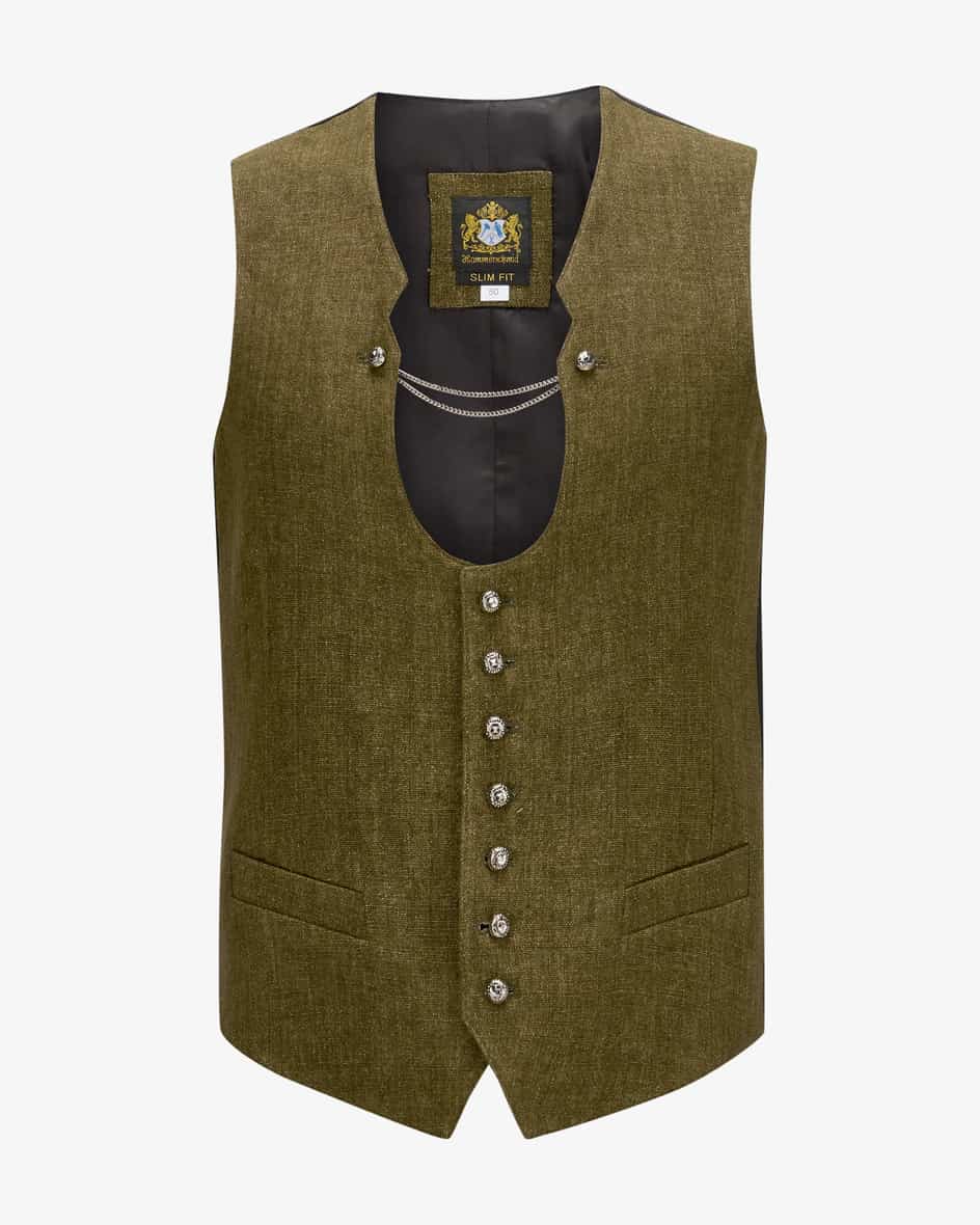 Hammerschmid Adrian Leinen-Trachtenweste Slim Fit