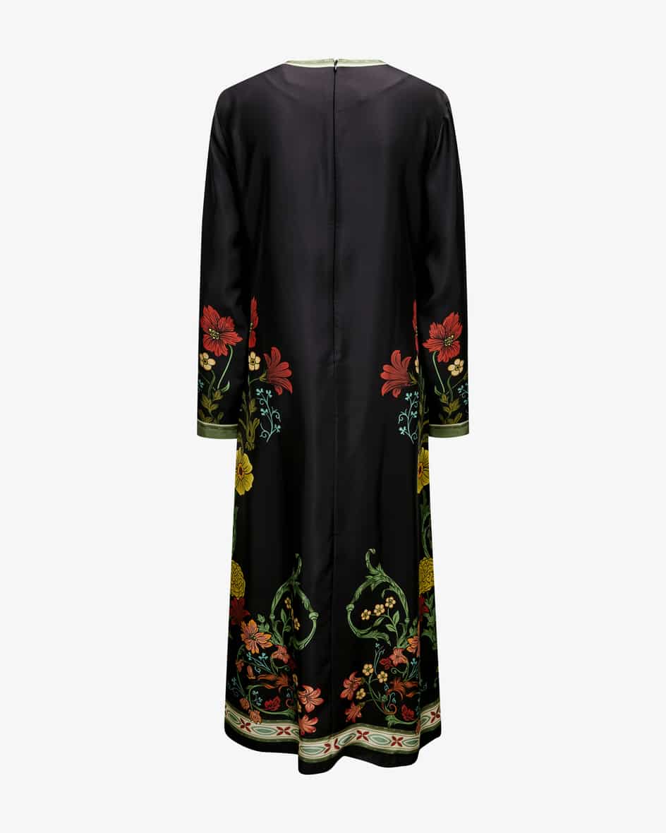 La DoubleJ Long Sleeve Swing Seidenkleid