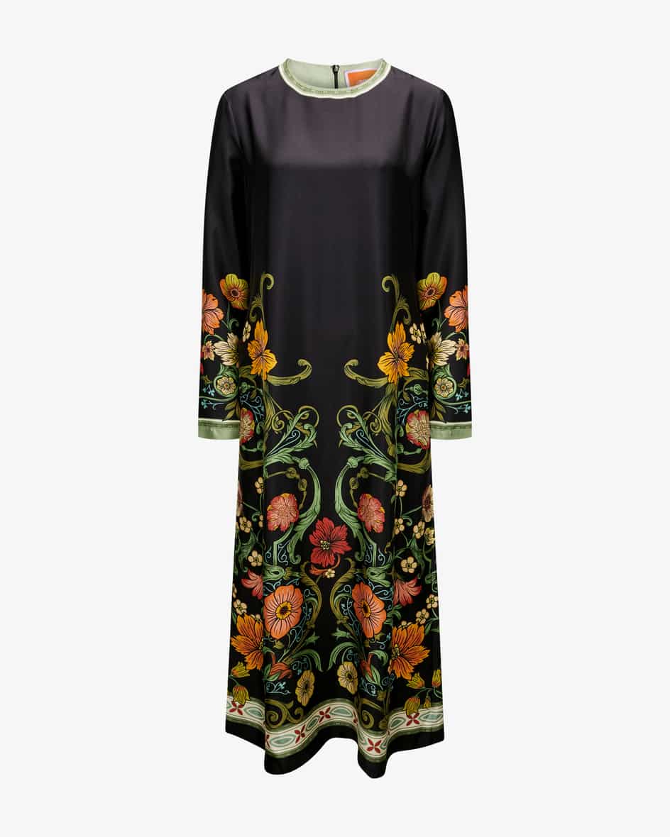 La DoubleJ Long Sleeve Swing Seidenkleid