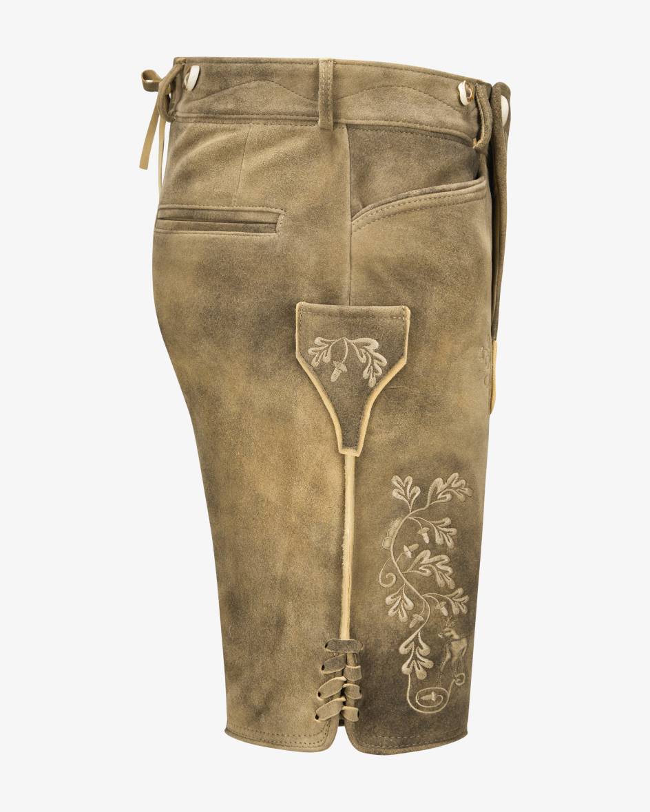 LODENFREY Wiesnlederhose Kurz Aus Ziegenleder