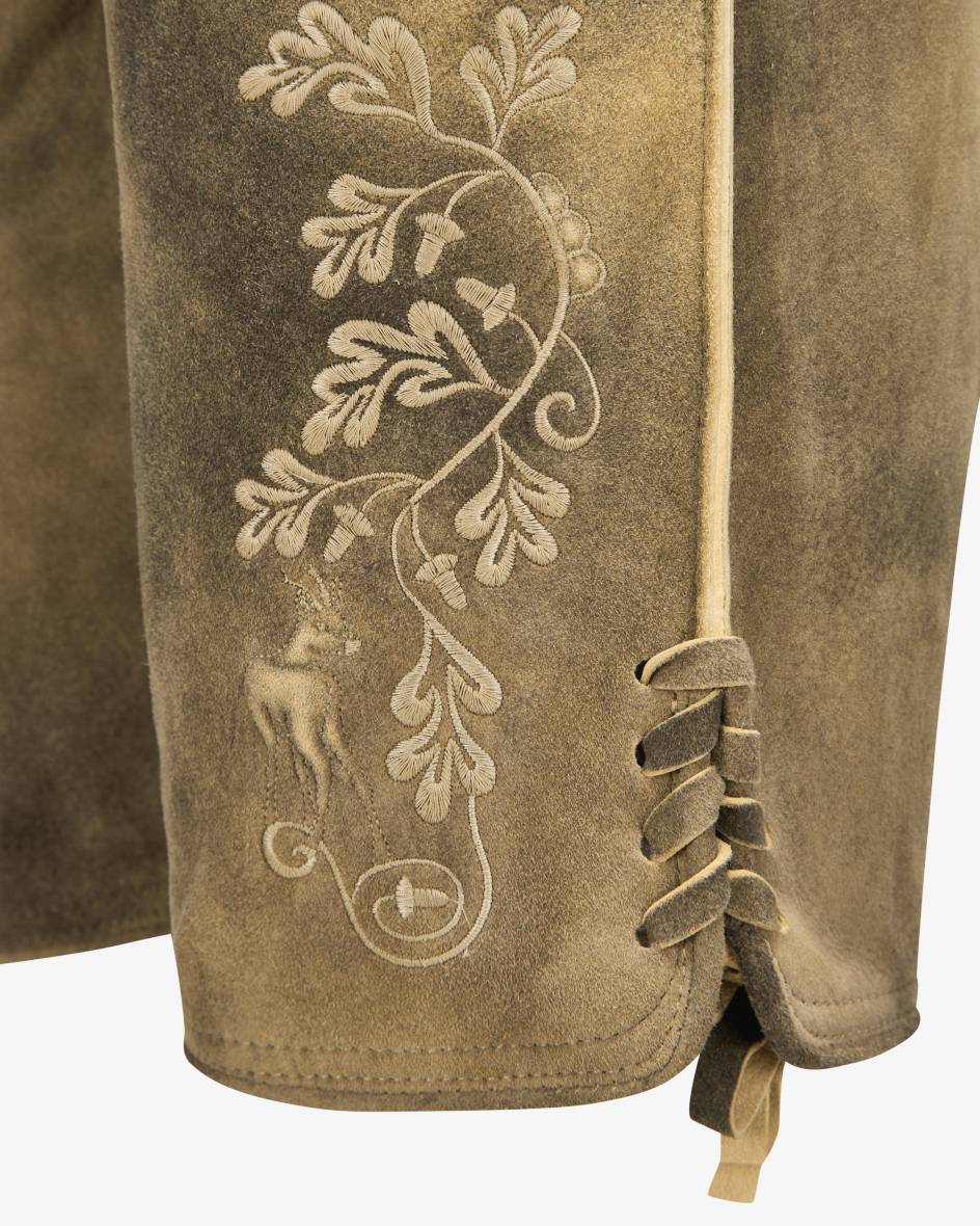 LODENFREY Wiesnlederhose Kurz Aus Ziegenleder