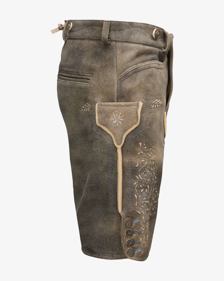 LODENFREY Wiesnlederhose Kurz Aus Ziegenleder