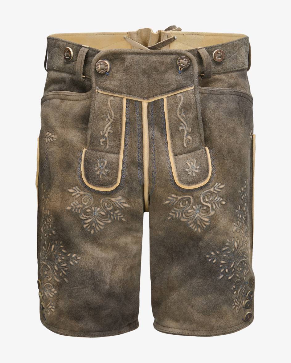 LODENFREY Wiesnlederhose kurz aus Ziegenleder