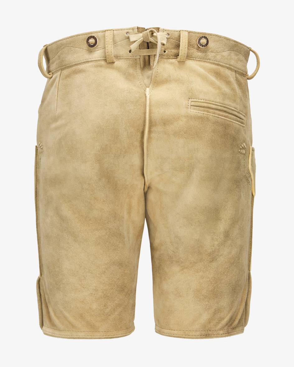 LODENFREY Wiesnlederhose Kurz Aus Ziegenleder