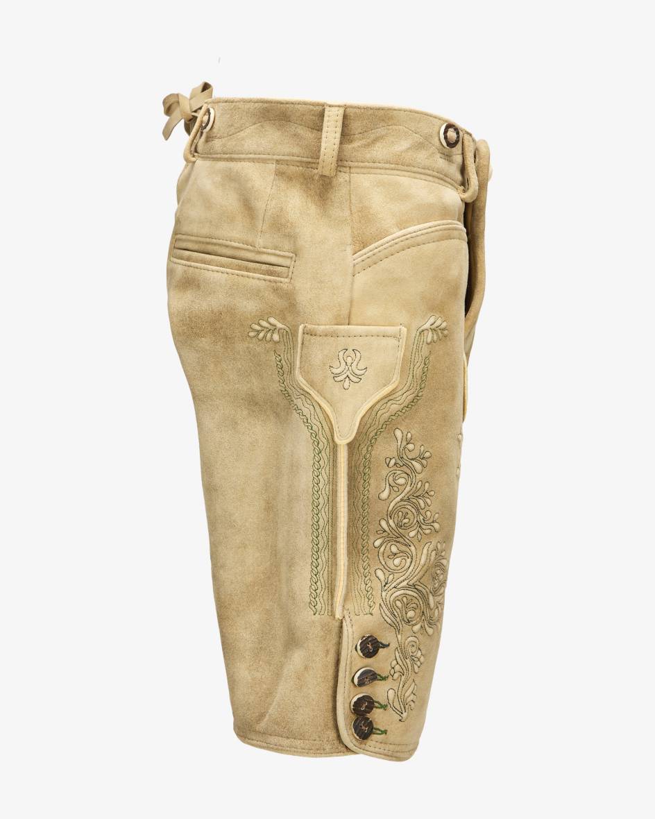 LODENFREY Wiesnlederhose Kurz Aus Ziegenleder