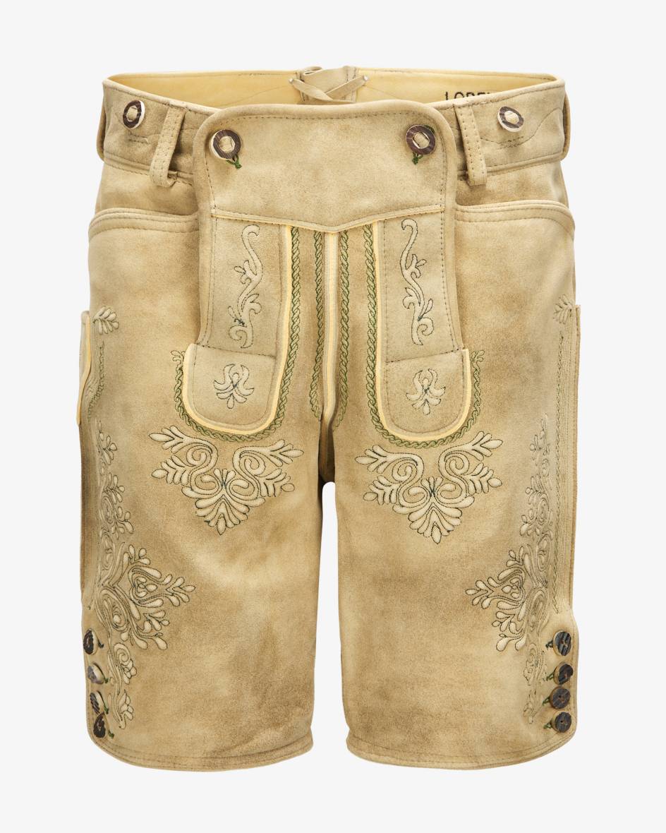 LODENFREY Wiesnlederhose kurz aus Ziegenleder