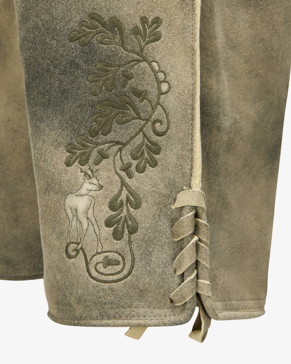 LODENFREY Wiesnlederhose Kurz Aus Ziegenleder