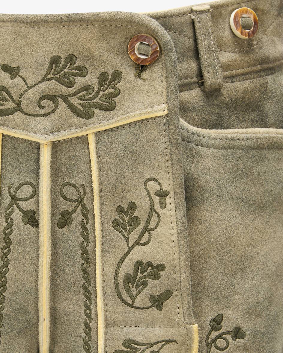 LODENFREY Wiesnlederhose Kurz Aus Ziegenleder