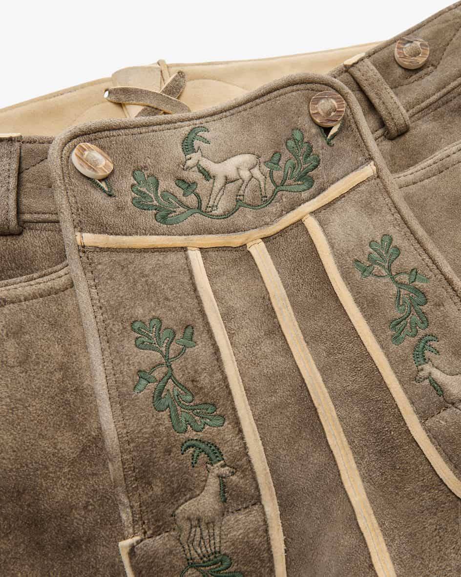 LODENFREY Wildleben Lederhose Kurz Aus Hirschleder