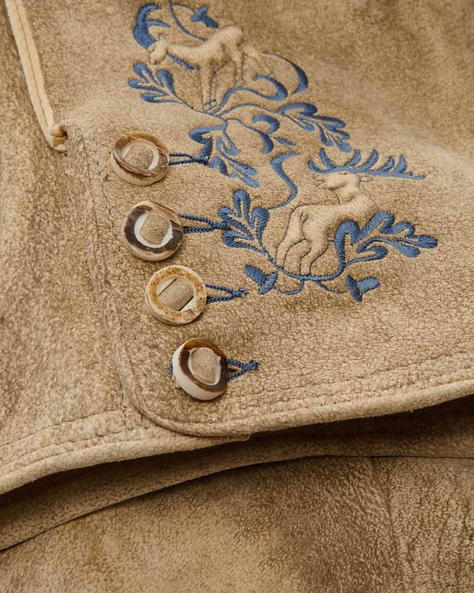 LODENFREY Wildleben Lederhose Kurz Aus Hirschleder
