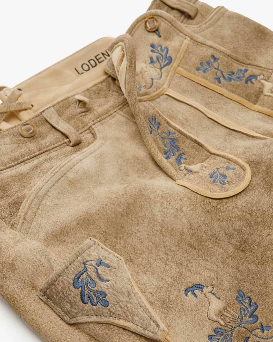 LODENFREY Wildleben Lederhose Kurz Aus Hirschleder