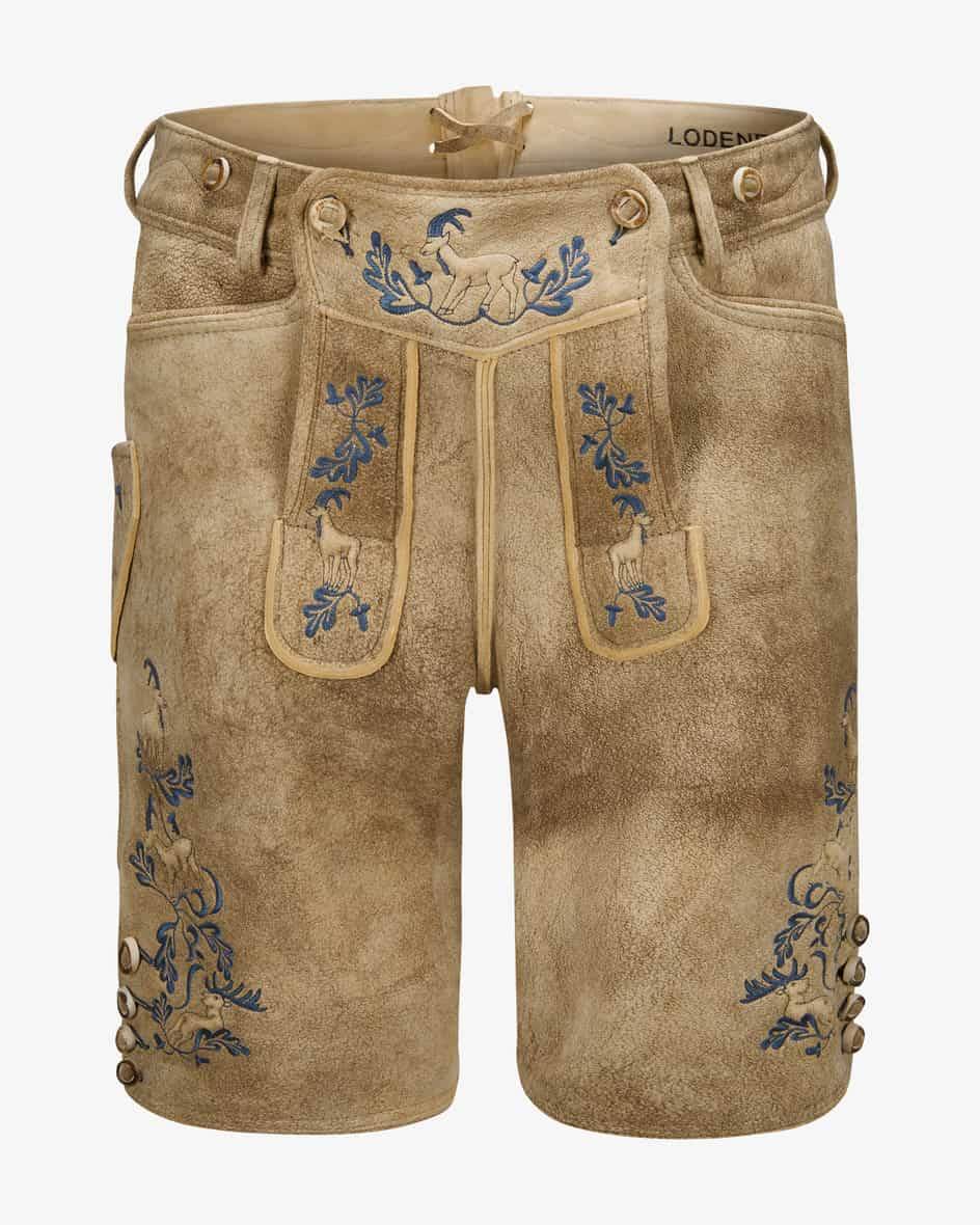 LODENFREY Wildleben Lederhose kurz aus Hirschleder