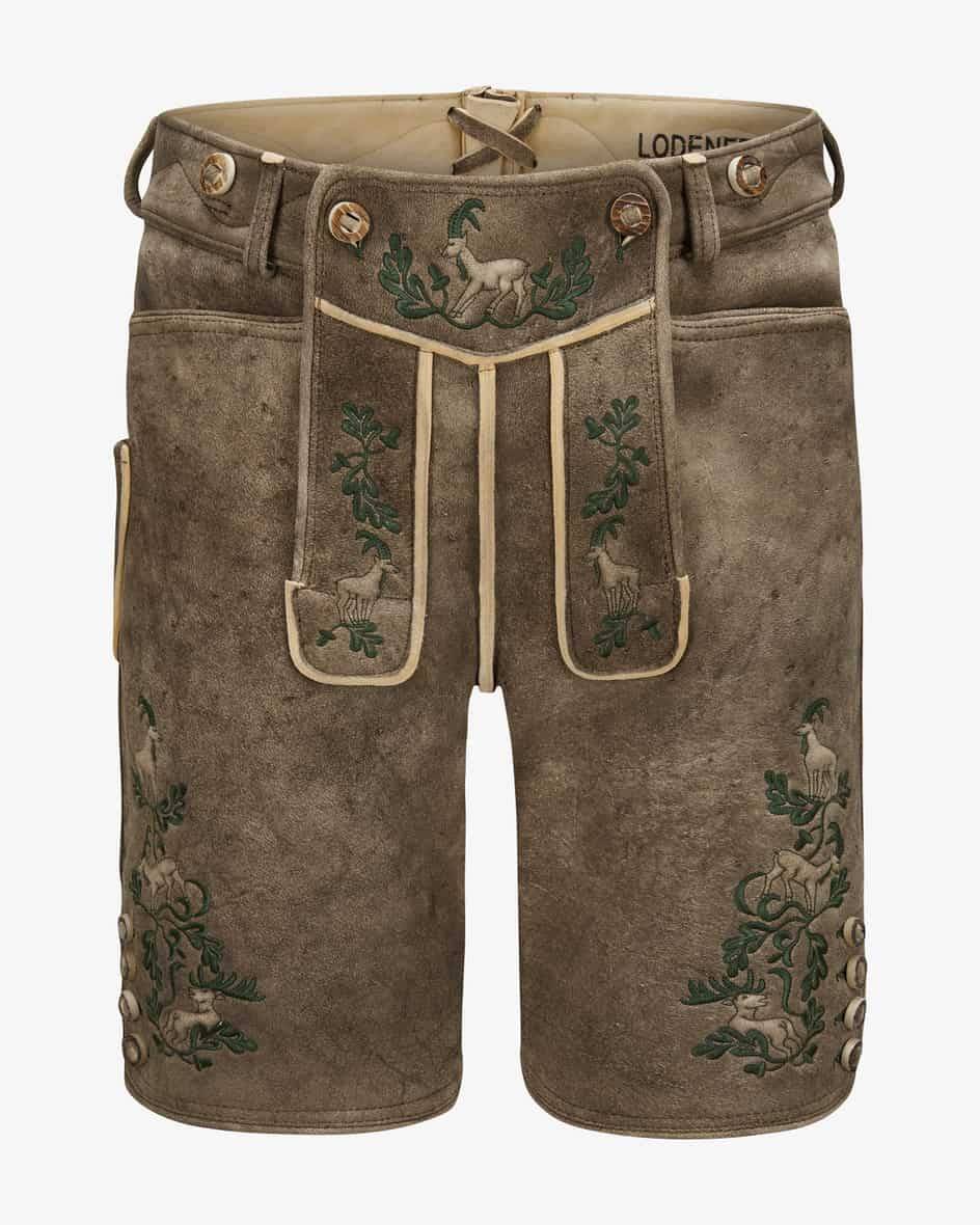 LODENFREY Wildleben Lederhose kurz aus Hirschleder