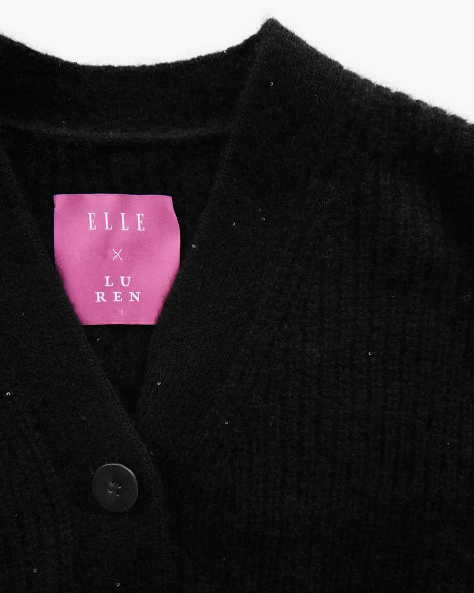 Lu Ren X ELLE Cashmere-Seiden-Strickjacke