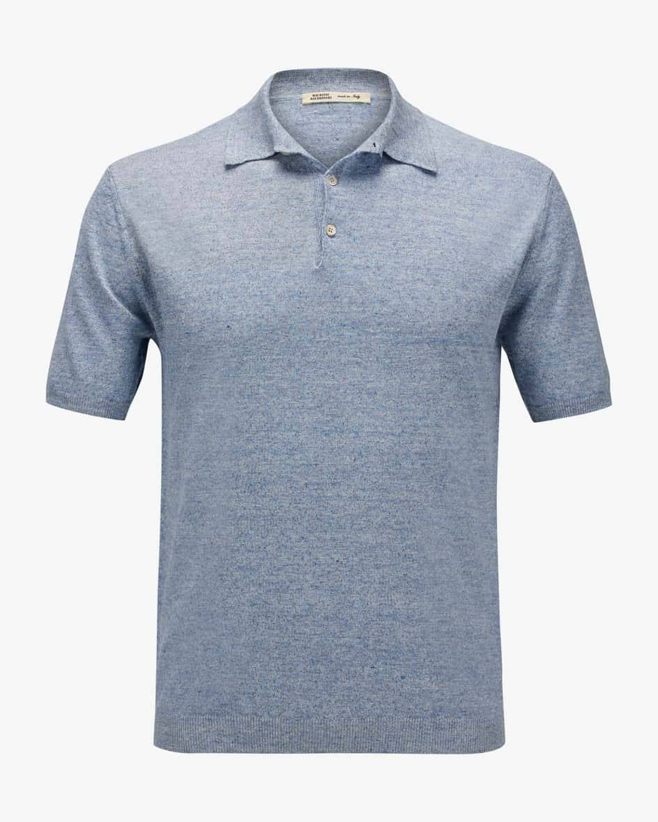 Maurizio Baldassari Leinen-Strick-Poloshirt