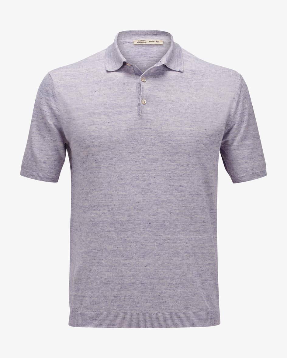 Maurizio Baldassari Leinen-Strick-Poloshirt