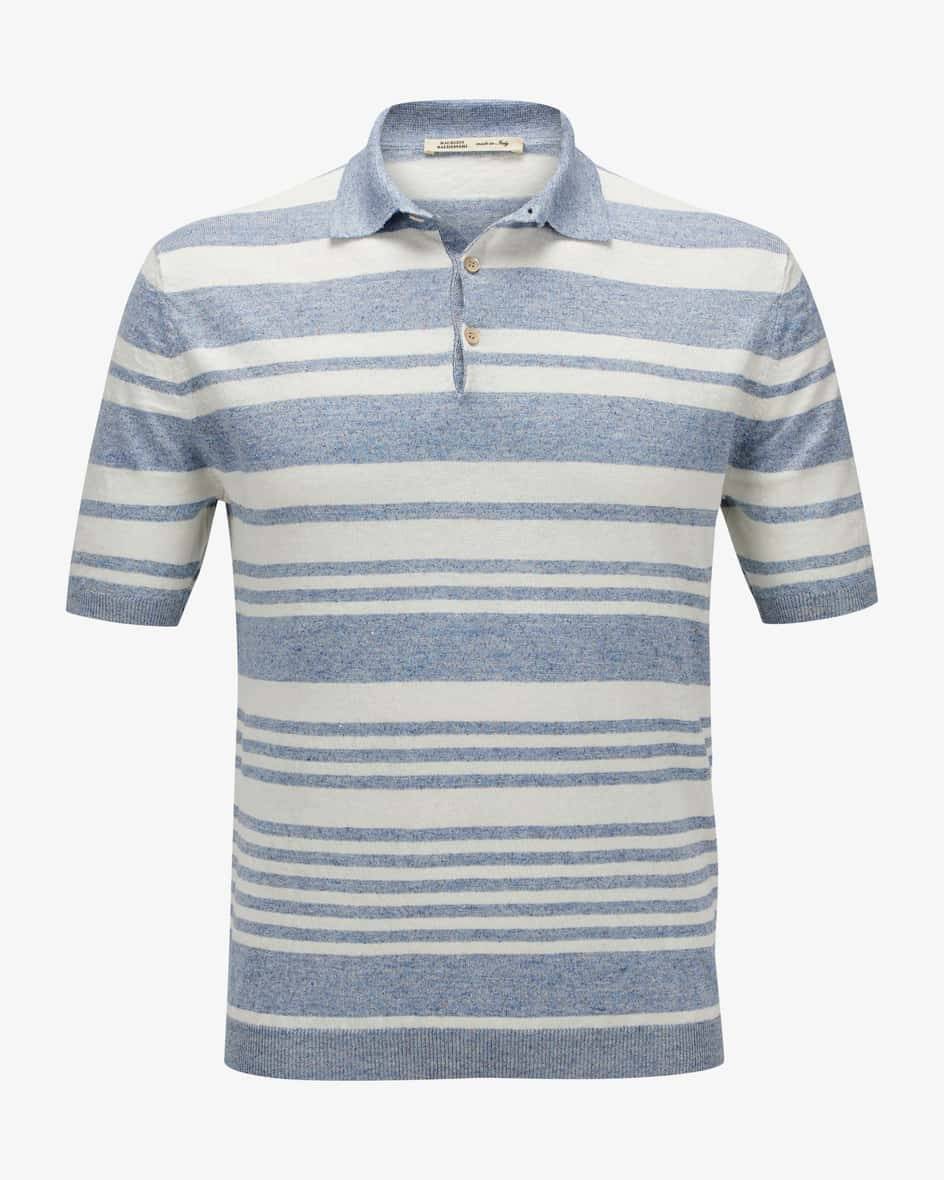 Maurizio Baldassari Leinen-Strick-Poloshirt