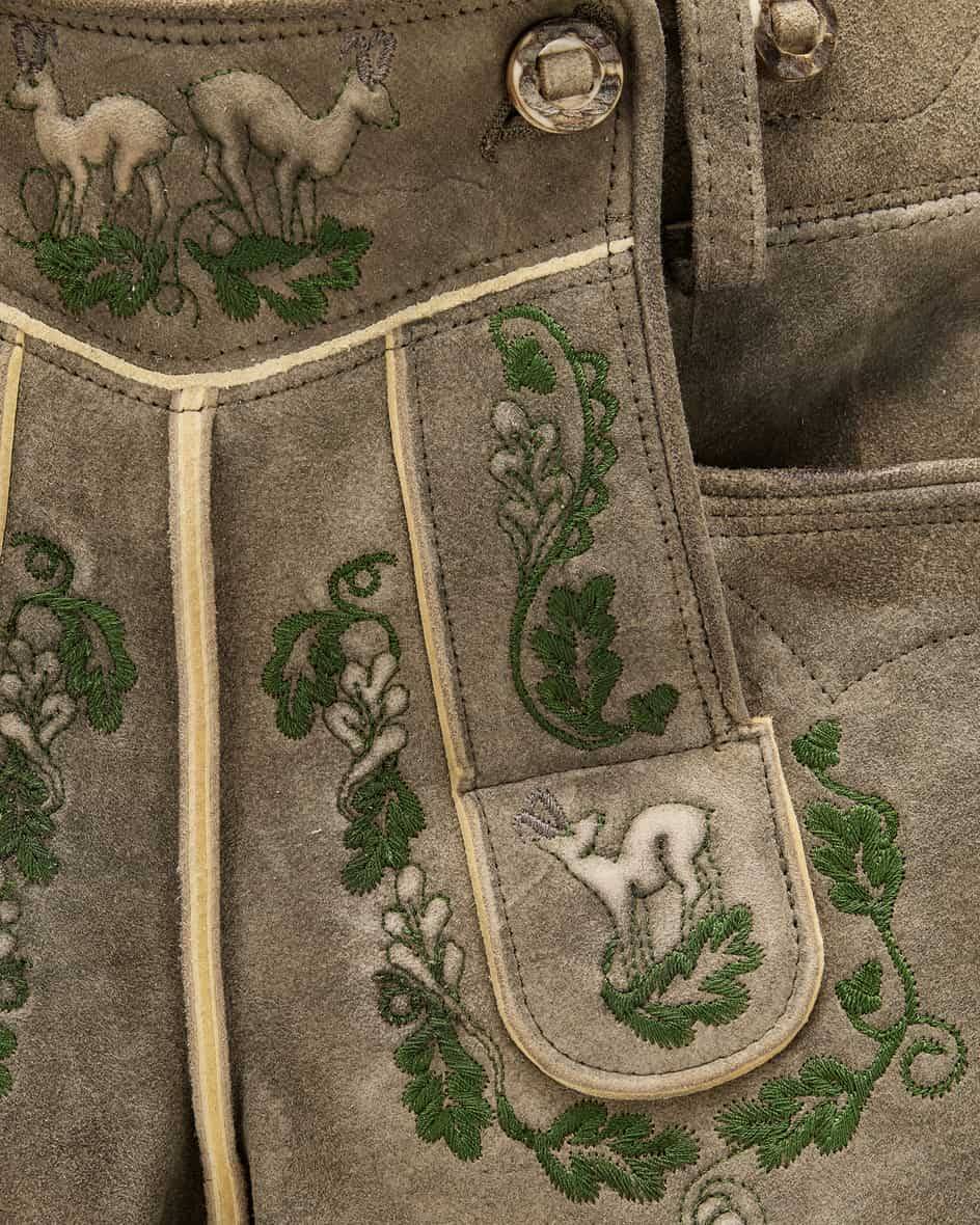 Meindl Gamsrudel Lederhose Aus Ziegenleder