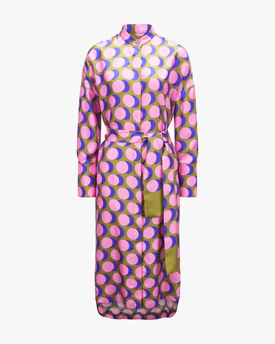 Odeeh Seiden-Hemdblusenkleid