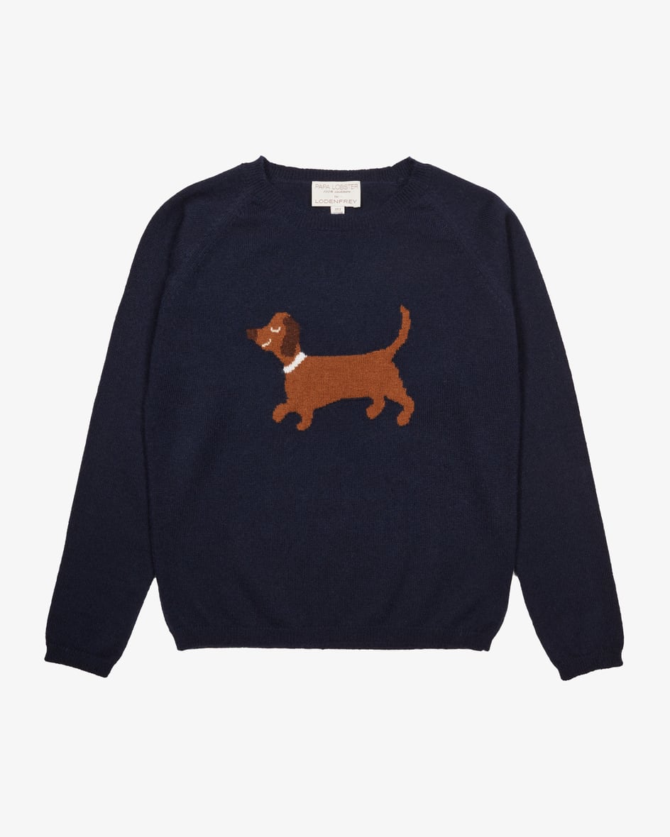 Papa Lobster Dackel Cashmere-Pullover