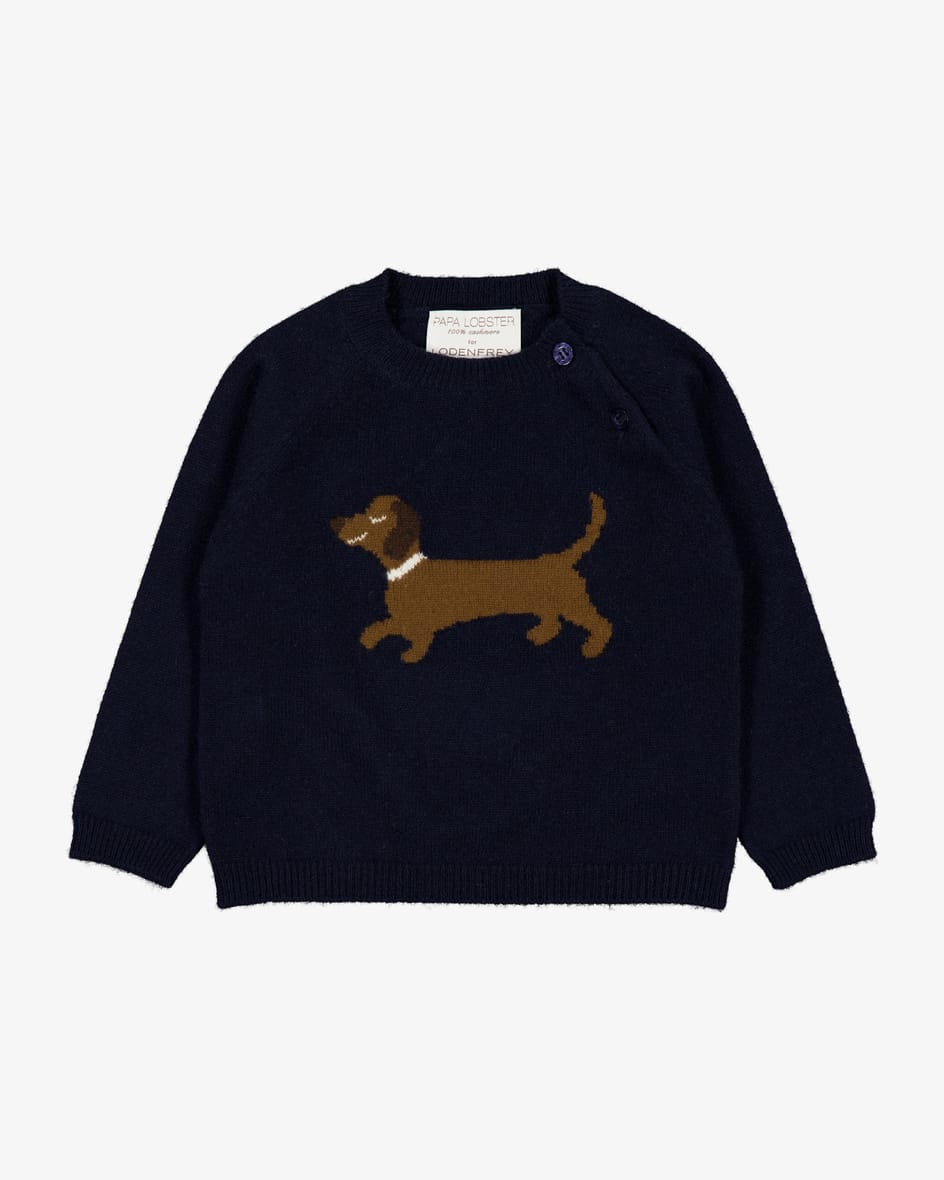Papa Lobster x LODENFREY Dackel Cashmere-Pullover