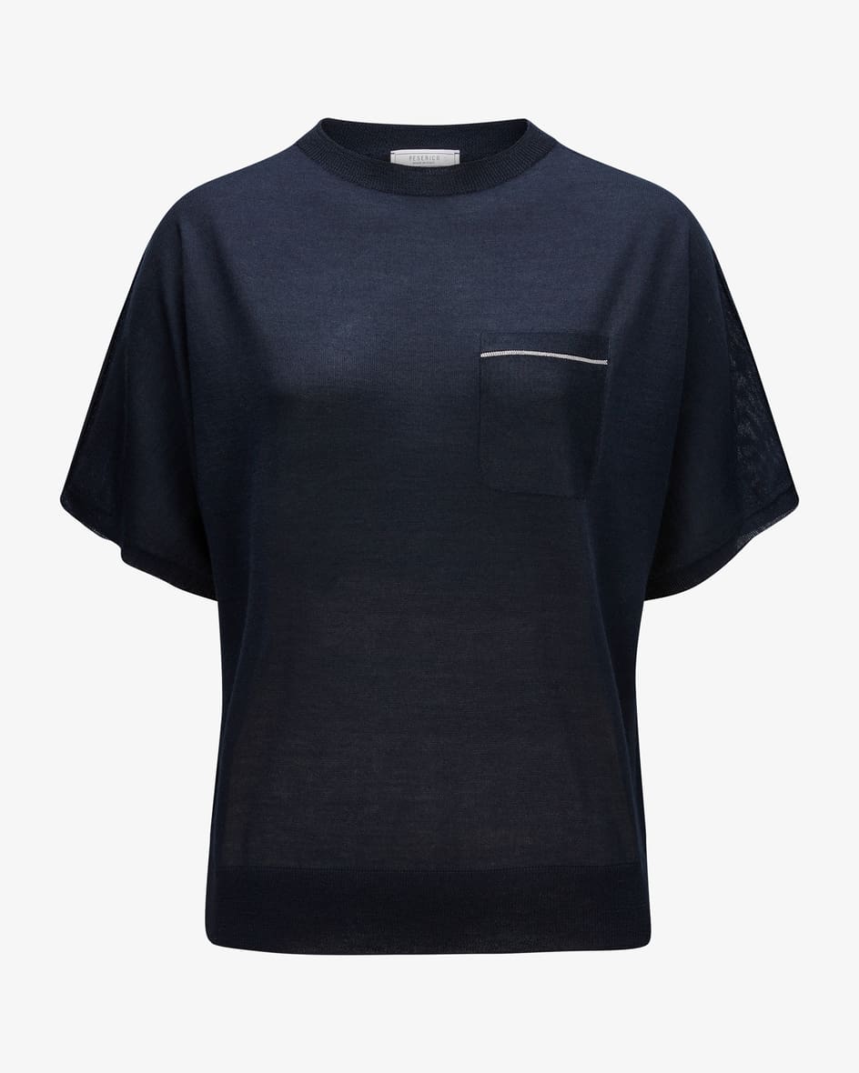 Peserico Cashmere-Seiden-Strickshirt