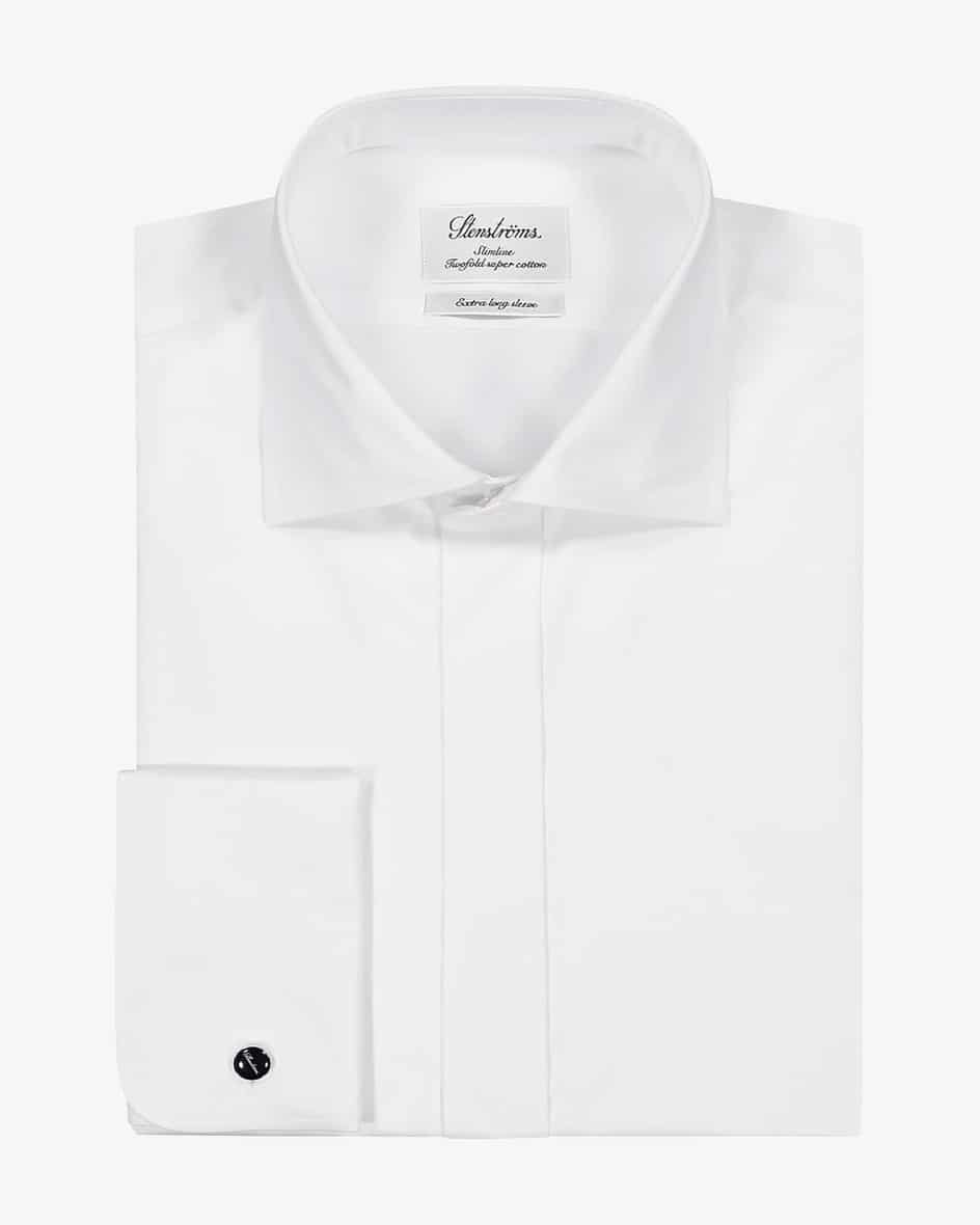 Stenströms Smokinghemd Slim Fit Flat Front extra langer Arm