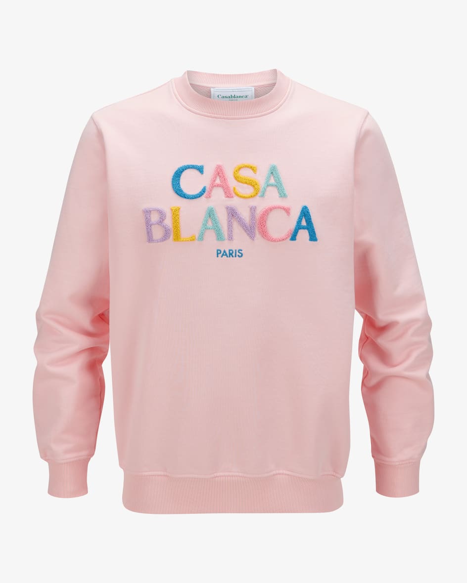 Casablanca Stacked Logo Chenille Embroidered Sweatshirt