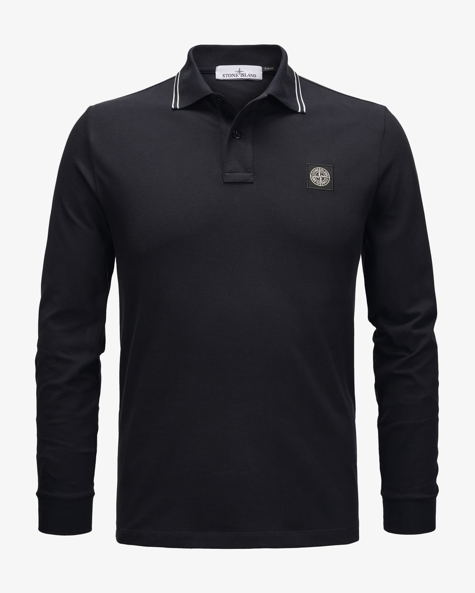 Stone Island Langarm-Poloshirt Slim Fit