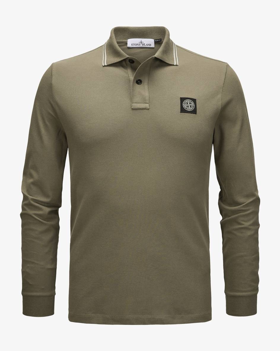 Stone Island Langarm-Poloshirt Slim Fit