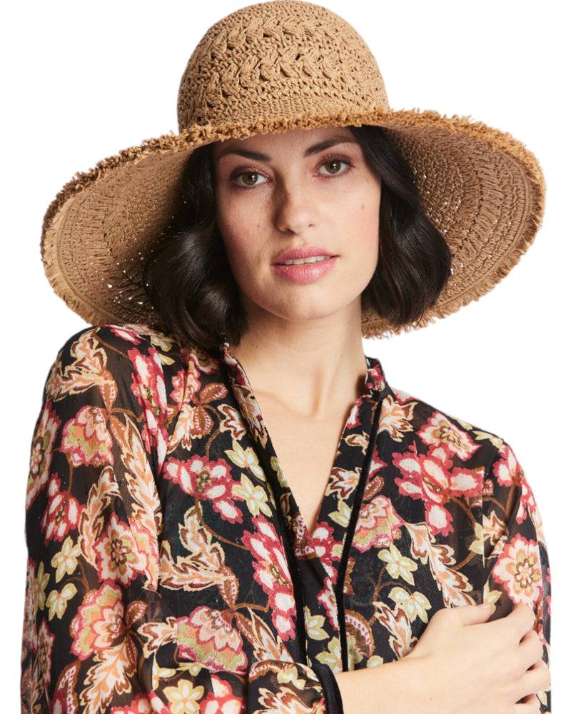 Loevenich gehäkelte Papierglocke mit Fransenrand-camel