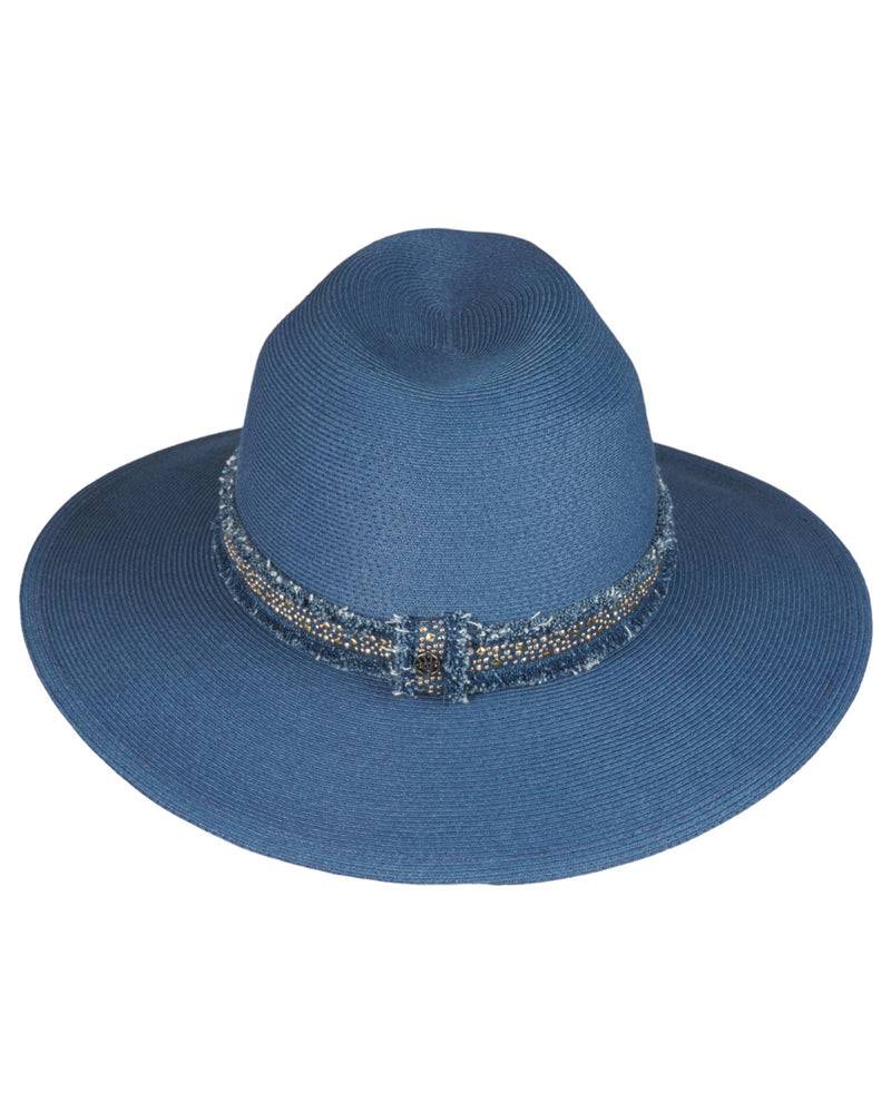 Loevenich Großer Fedora Mit Glitzersteinchen-Indigo