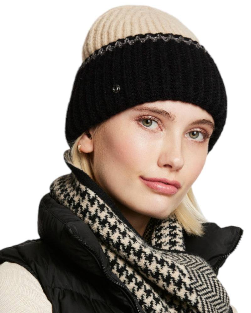 Loevenich Aufschlagmütze 2'farbig - Beige-Schwarz