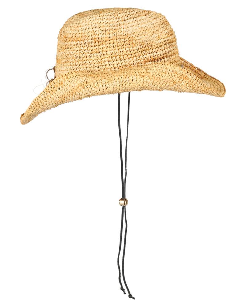 Loevenich Loevenich Cowboyhut - Leichter Naturfarbener Raffia-Strohhut Mit Formbarem Rand