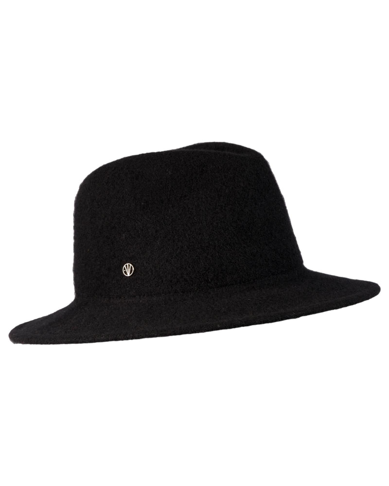 Loevenich Damen Woll-Fedora - Schwarz