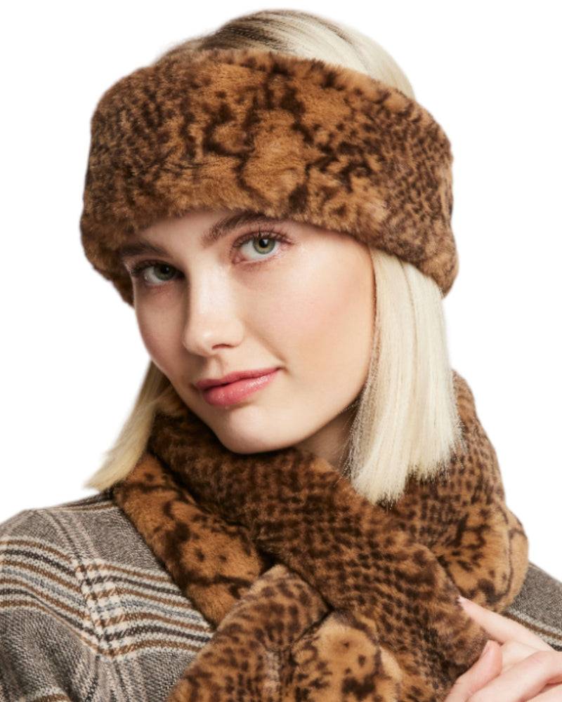 Loevenich Fakefur-Stirnband - Kamel