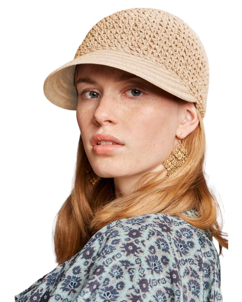 Loevenich gehäkelte Schirmkappe-Natur