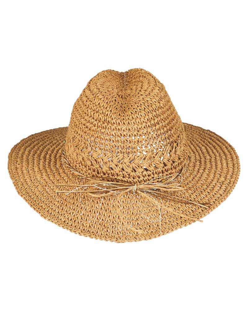 Loevenich Gehäkelter Fedora Hut-Kamel