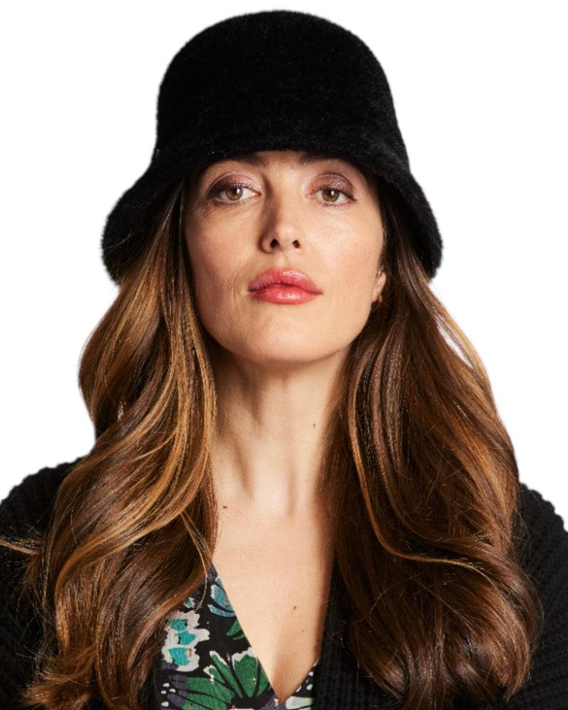 Loevenich Glockenhut aus Kunstfell - Schwarz