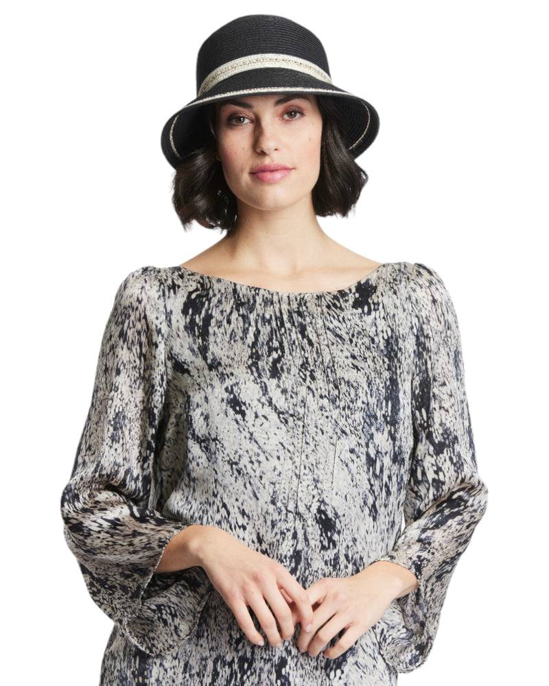 Loevenich Kleiner Bucket Hut-schwarz-creme