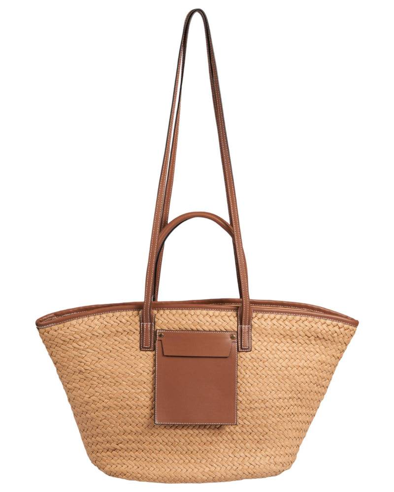 Loevenich Korb Mit Veganem Leder Band - Kamel