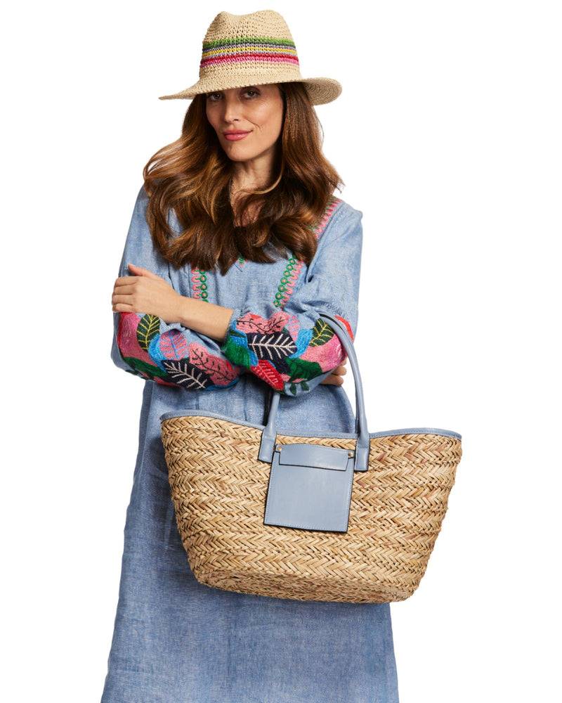 Loevenich Korbtasche, Natur-Denim